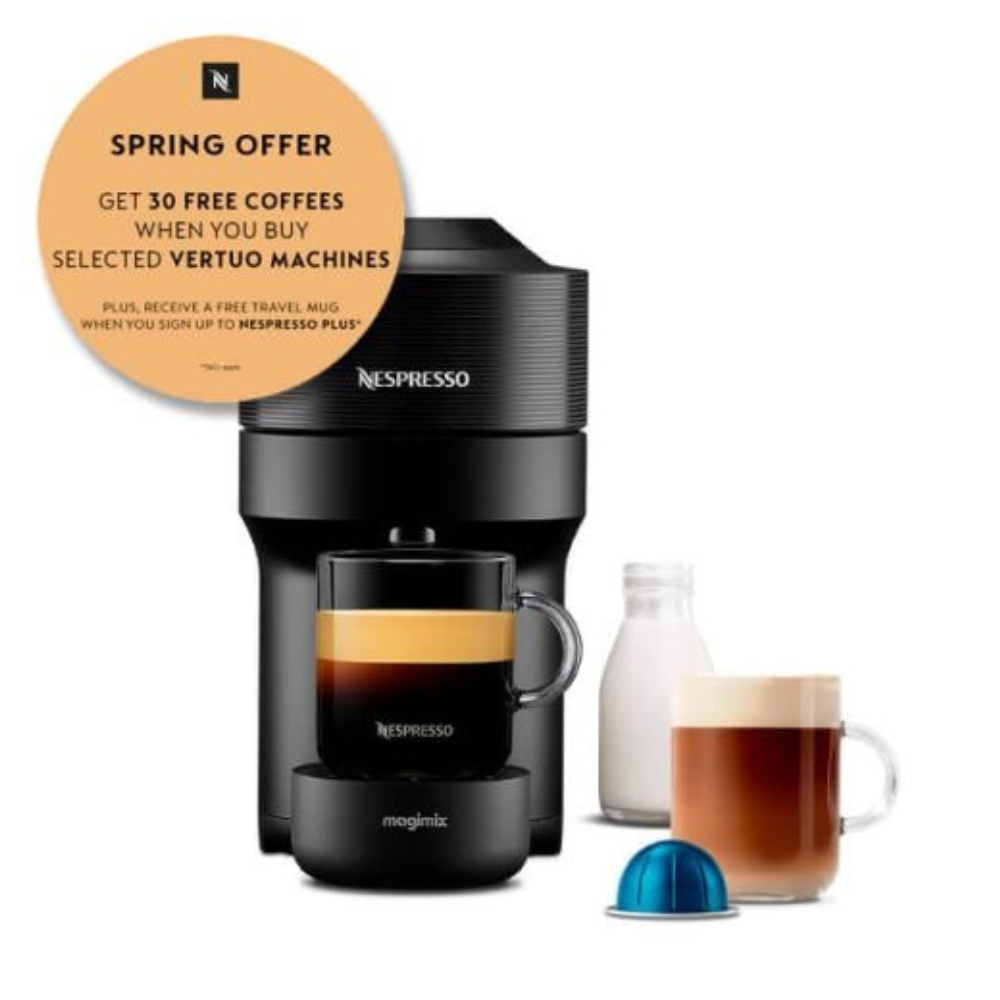 Magimix Nespresso Vertuo Pop Liquorice Black With FREE Gift